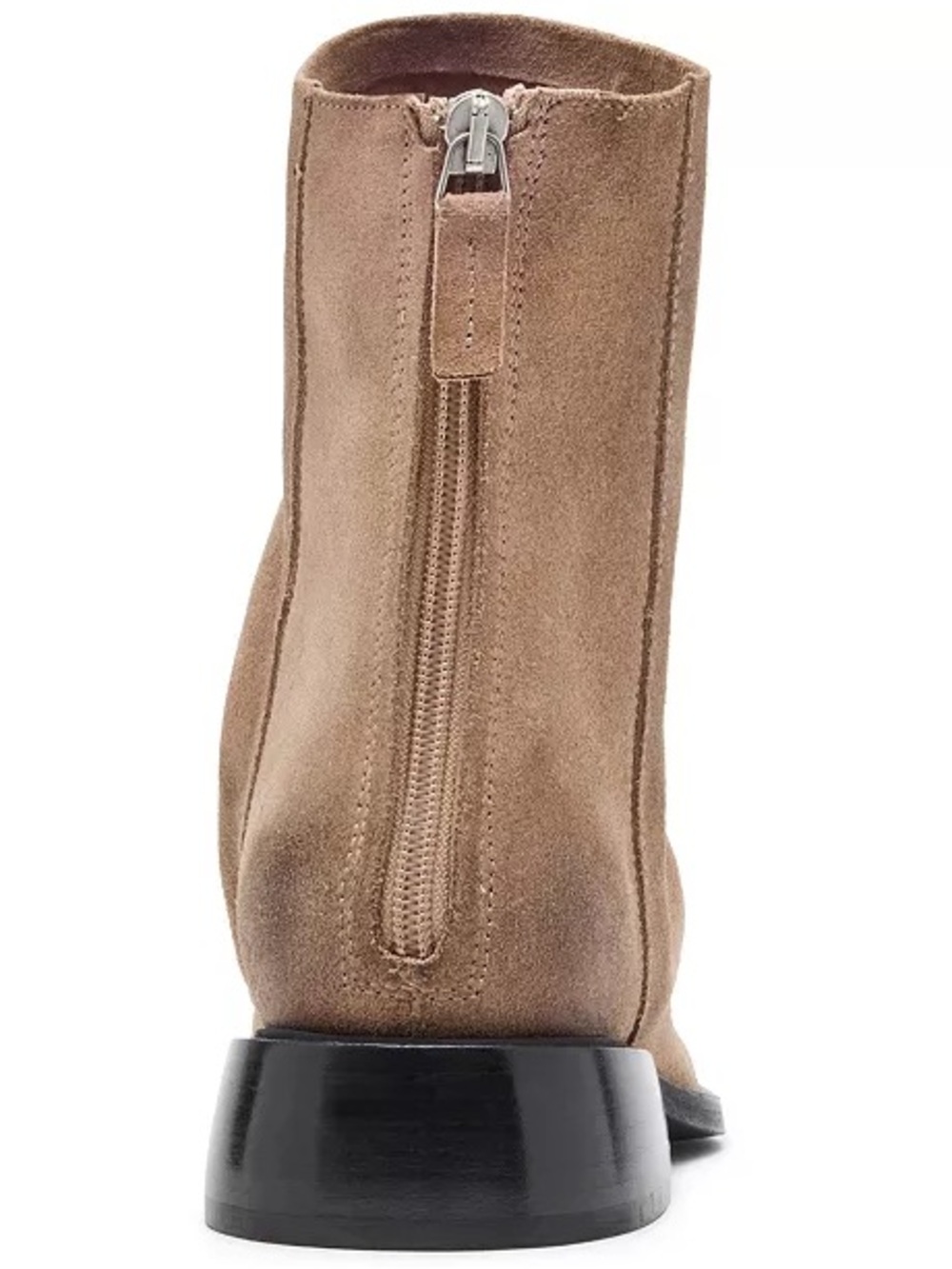 ♥️♥️ Steve Madden Women's Nexie Slouch Block Heel Booties - Taupe Sued - Picture 3 of 6